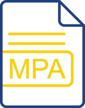 MPA File Format Line Two Colour Icon Design vector