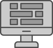 Dashboard Line Filled Greyscale Icon Design vector