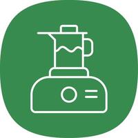 Juicer Line Curve Icon Design vector