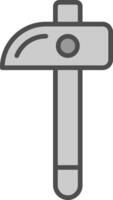 Hammer Line Filled Greyscale Icon Design vector