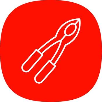 cascanueces línea curva icono diseño vector