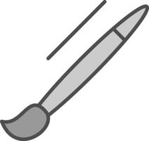 Paint Brush Line Filled Greyscale Icon Design vector