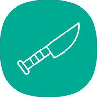 cuchillo línea curva icono diseño vector