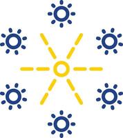 Sparkle Line Two Colour Icon Design vector
