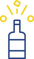 Champagne Line Two Colour Icon Design vector