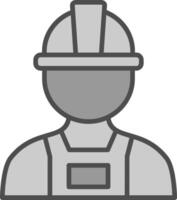 Electrician Line Filled Greyscale Icon Design vector