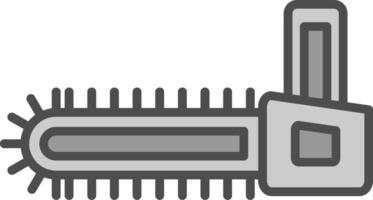 Chainsaw Line Filled Greyscale Icon Design vector