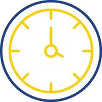 Clock Line Two Colour Icon Design vector