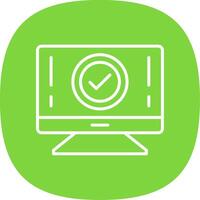 Computer Line Curve Icon Design vector