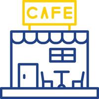 Cafe Line Two Colour Icon Design vector