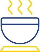 Bowl Line Two Colour Icon Design vector