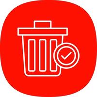 Trash Line Curve Icon Design vector