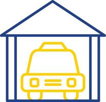 Garage Line Two Colour Icon Design vector