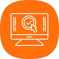 Mouse Pointer Line Curve Icon Design vector
