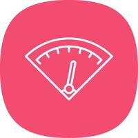 Gauge Line Curve Icon Design vector