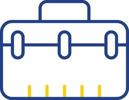 Suitcase Line Two Colour Icon Design vector
