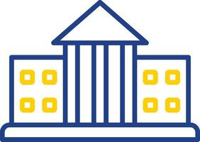 City Hall Line Two Colour Icon Design vector