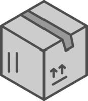 Delivery Box Line Filled Greyscale Icon Design vector