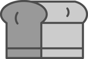 Bread Line Filled Greyscale Icon Design vector