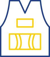 Sleeveless Line Two Colour Icon Design vector
