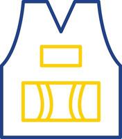 Sleeveless Line Two Colour Icon Design vector