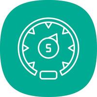Gauge Line Curve Icon Design vector