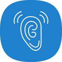 Listen Line Curve Icon Design vector