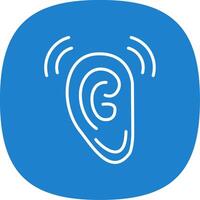 Listen Line Curve Icon Design vector