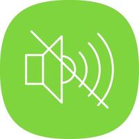Mute Line Curve Icon Design vector