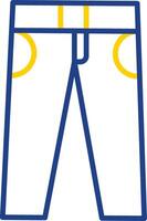 Jeans Line Two Colour Icon Design vector