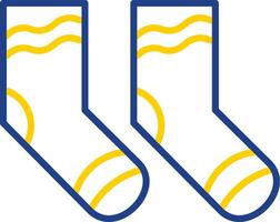 Socks Line Two Colour Icon Design vector