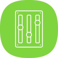 Music Adjust Line Curve Icon Design vector