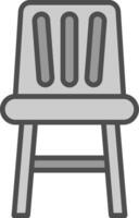 High Chair Line Filled Greyscale Icon Design vector