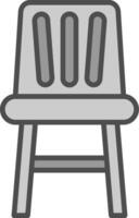 High Chair Line Filled Greyscale Icon Design vector