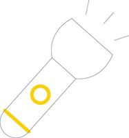 Torch Line Two Colour Icon Design vector