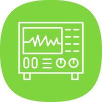 Oscilloscope Line Curve Icon Design vector