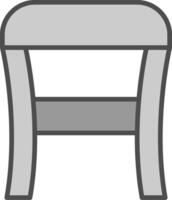 Stool Line Filled Greyscale Icon Design vector