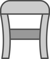 Stool Line Filled Greyscale Icon Design vector