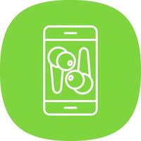 Smart Phone Line Curve Icon Design vector