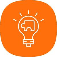 Solution Line Curve Icon Design vector