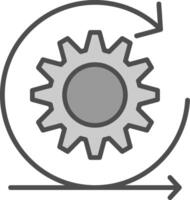 Scrum Line Filled Greyscale Icon Design vector