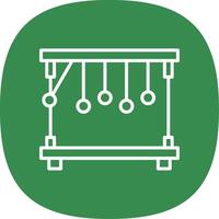 Pendulum Line Curve Icon Design vector