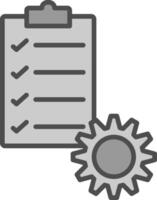 Project Management Line Filled Greyscale Icon Design vector