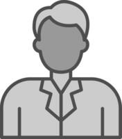 Manager Line Filled Greyscale Icon Design vector