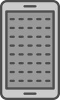 E Learning Line Filled Greyscale Icon Design vector
