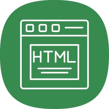 Html Line Curve Icon Design vector