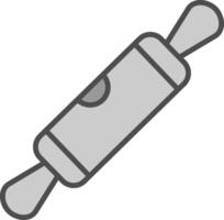 Rolling Pin Line Filled Greyscale Icon Design vector