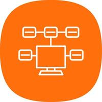 Tasks Line Curve Icon Design vector