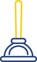 Plunger Line Two Colour Icon Design vector
