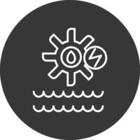 Hydro Power Line Inverted Icon Design vector